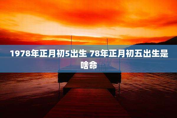 1978年正月初5出生 78年正月初五出生是啥命