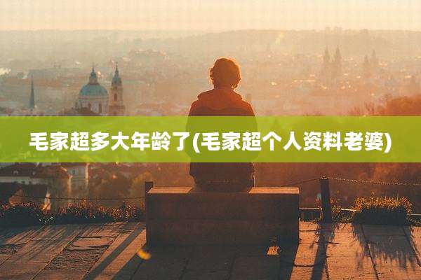 毛家超多大年龄了(毛家超个人资料老婆)