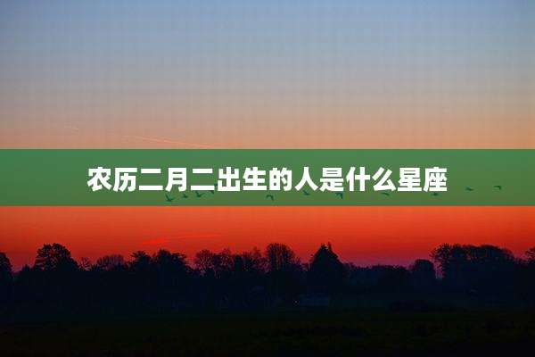 农历二月二出生的人是什么星座