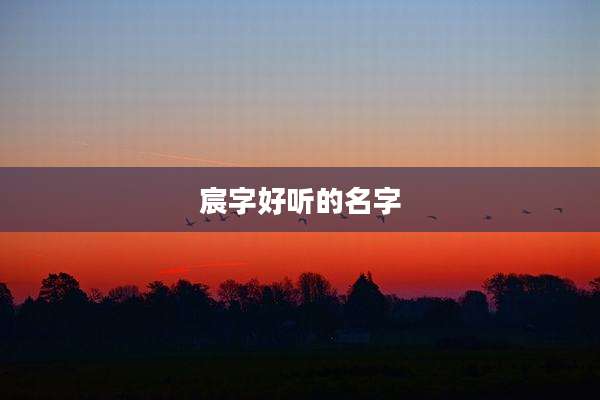 宸字好听的名字
