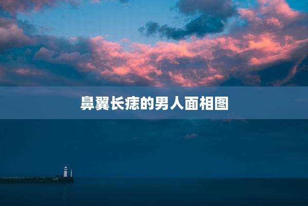 鼻翼长痣的男人面相图