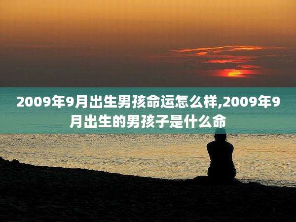 2009年9月出生男孩命运怎么样,2009年9月出生的男孩子是什么命