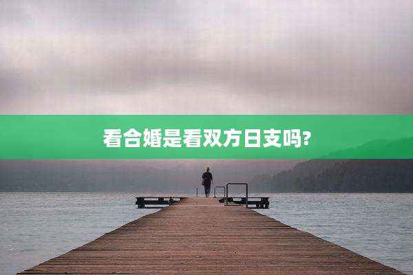 看合婚是看双方日支吗?