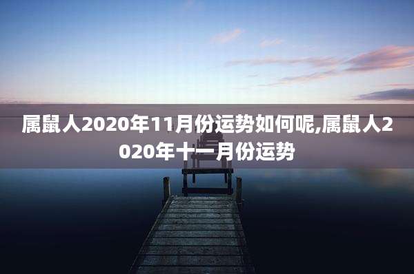 属鼠人2020年11月份运势如何呢,属鼠人2020年十一月份运势