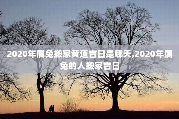 2020年属兔搬家黄道吉日是哪天,2020年属兔的人搬家吉日