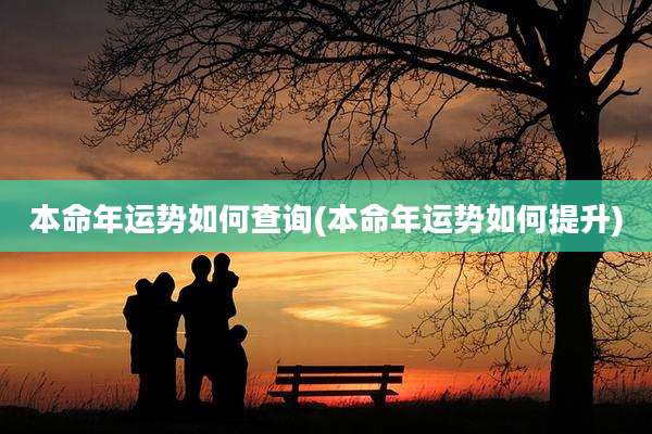 本命年运势如何查询(本命年运势如何提升)