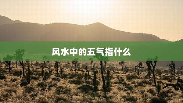 风水中的五气指什么