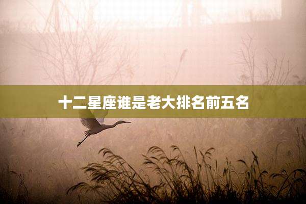 十二星座谁是老大排名前五名