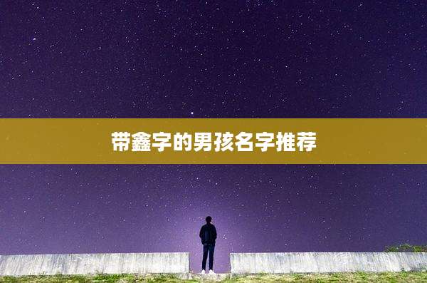 带鑫字的男孩名字推荐