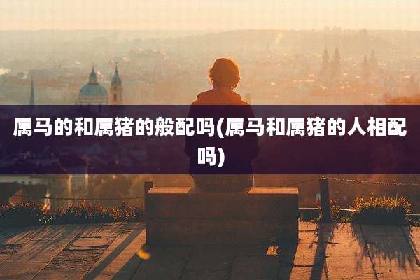属马的和属猪的般配吗(属马和属猪的人相配吗)