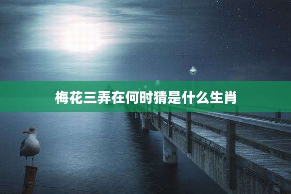 梅花三弄在何时猜是什么生肖