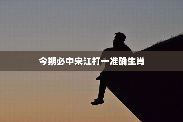 今期必中宋江打一准确生肖