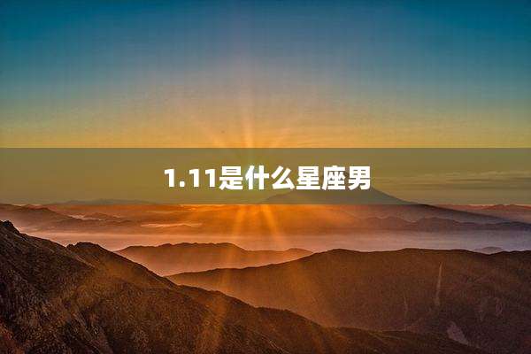 1.11是什么星座男