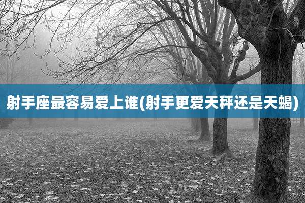 射手座最容易爱上谁(射手更爱天秤还是天蝎)