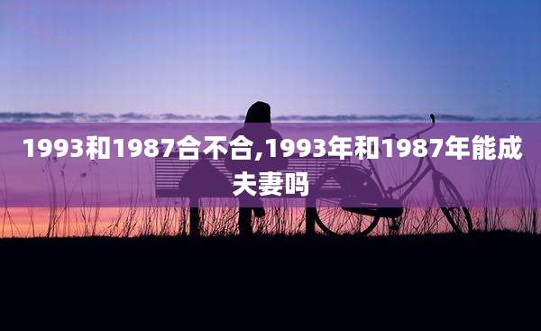 1993和1987合不合,1993年和1987年能成夫妻吗