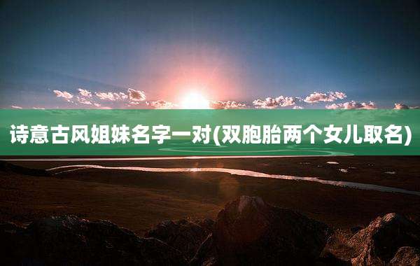 诗意古风姐妹名字一对(双胞胎两个女儿取名)