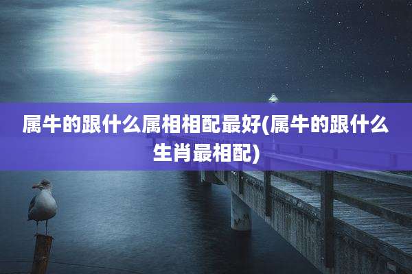 属牛的跟什么属相相配最好(属牛的跟什么生肖最相配)