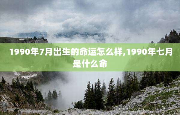 1990年7月出生的命运怎么样,1990年七月是什么命