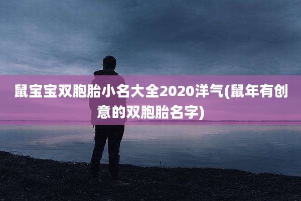 鼠宝宝双胞胎小名大全2020洋气(鼠年有创意的双胞胎名字)