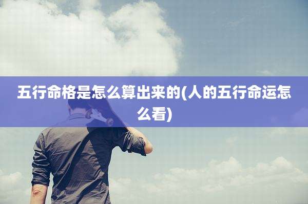 五行命格是怎么算出来的(人的五行命运怎么看)