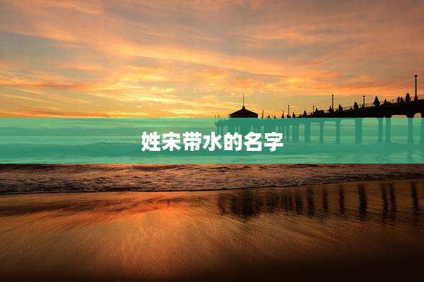 姓宋带水的名字
