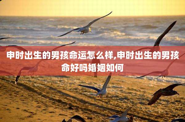 申时出生的男孩命运怎么样,申时出生的男孩命好吗婚姻如何