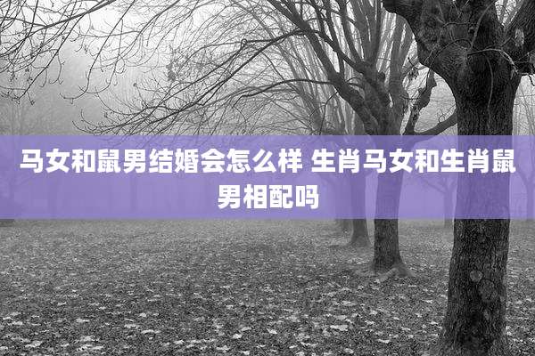 马女和鼠男结婚会怎么样 生肖马女和生肖鼠男相配吗