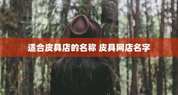 适合皮具店的名称 皮具网店名字