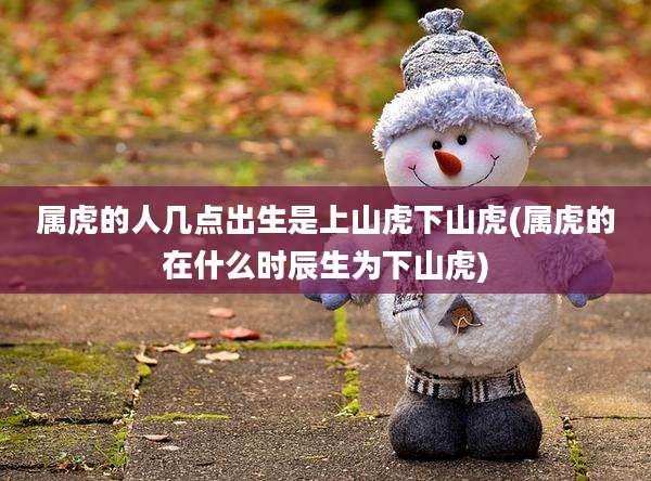 属虎的人几点出生是上山虎下山虎(属虎的在什么时辰生为下山虎)