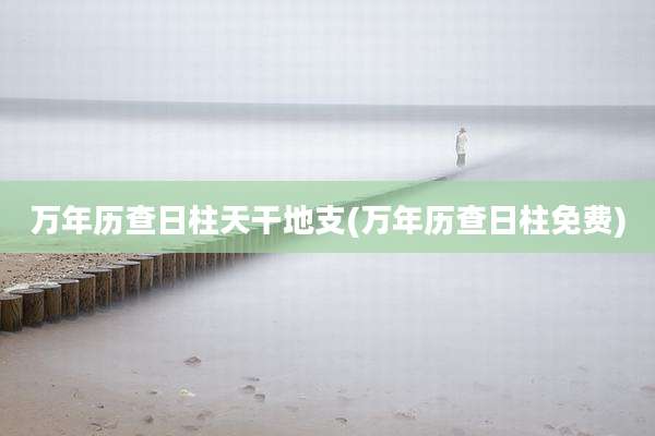万年历查日柱天干地支(万年历查日柱免费)