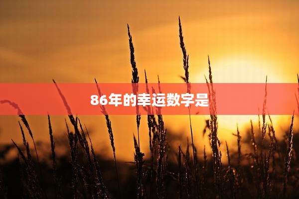 86年的幸运数字是