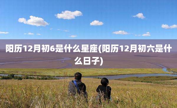 阳历12月初6是什么星座(阳历12月初六是什么日子)