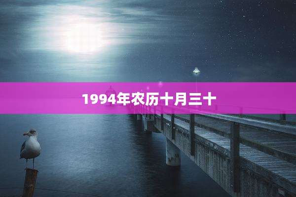 1994年农历十月三十