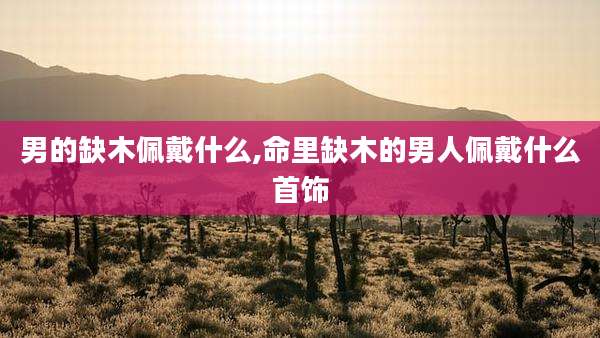 男的缺木佩戴什么,命里缺木的男人佩戴什么首饰