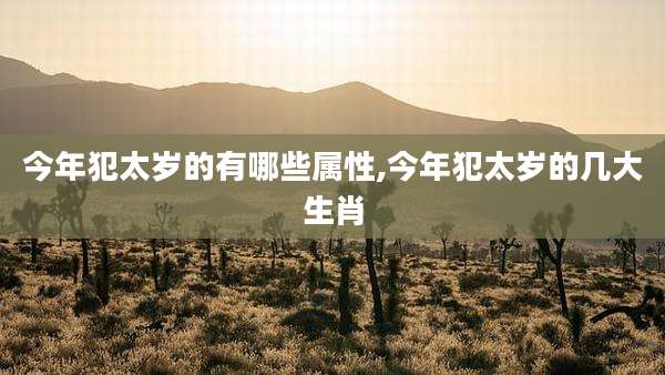 今年犯太岁的有哪些属性,今年犯太岁的几大生肖