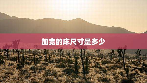 加宽的床尺寸是多少