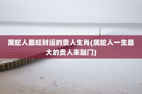 属蛇人最旺财运的贵人生肖(属蛇人一生最大的贵人来敲门)