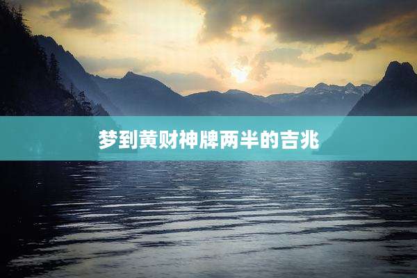 梦到黄财神牌两半的吉兆