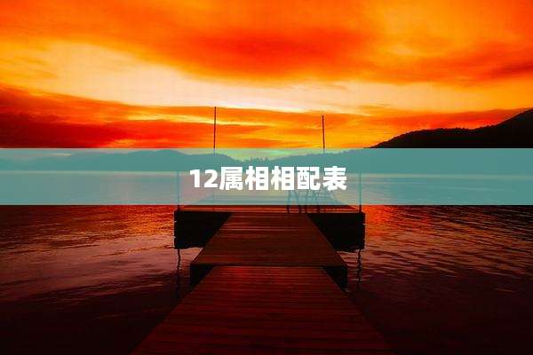 12属相相配表