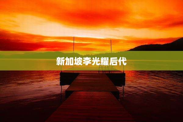 新加坡李光耀后代