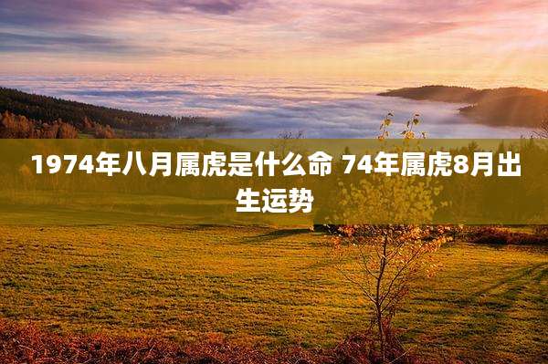 1974年八月属虎是什么命 74年属虎8月出生运势