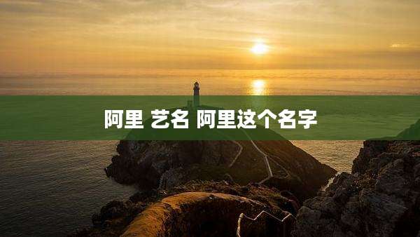 阿里 艺名 阿里这个名字