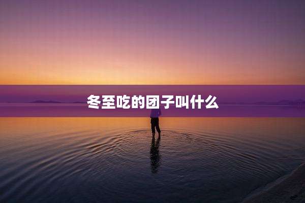 冬至吃的团子叫什么