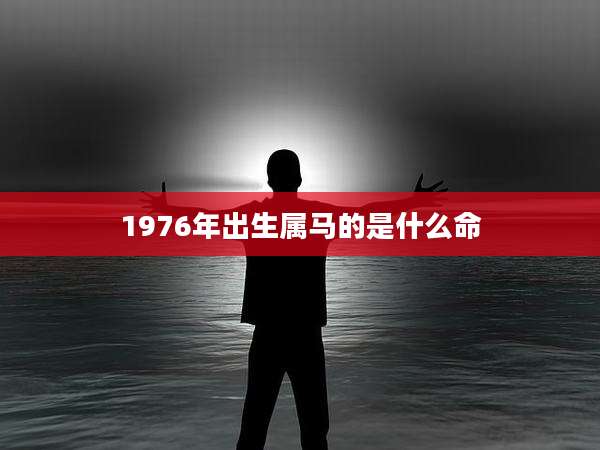 1976年出生属马的是什么命