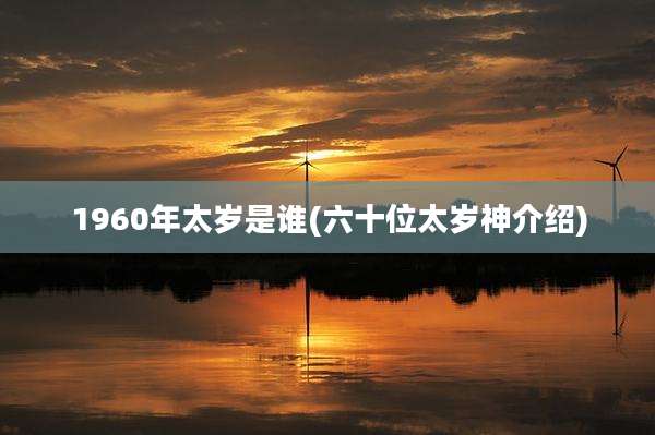 1960年太岁是谁(六十位太岁神介绍)