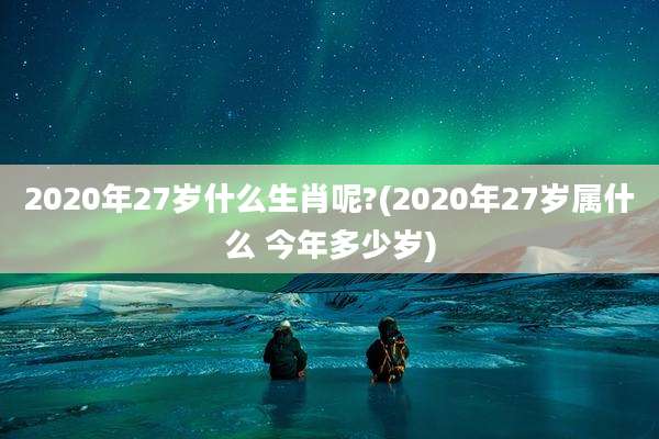 2020年27岁什么生肖呢?(2020年27岁属什么 今年多少岁)
