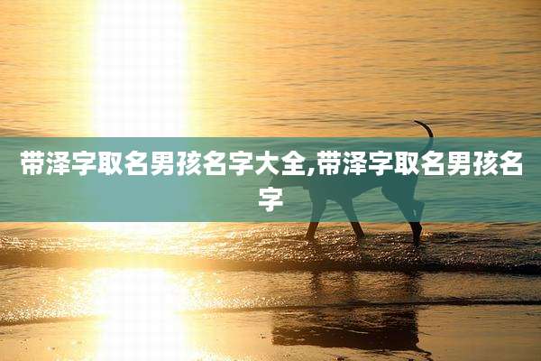 带泽字取名男孩名字大全,带泽字取名男孩名字