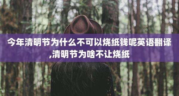 今年清明节为什么不可以烧纸钱呢英语翻译,清明节为啥不让烧纸