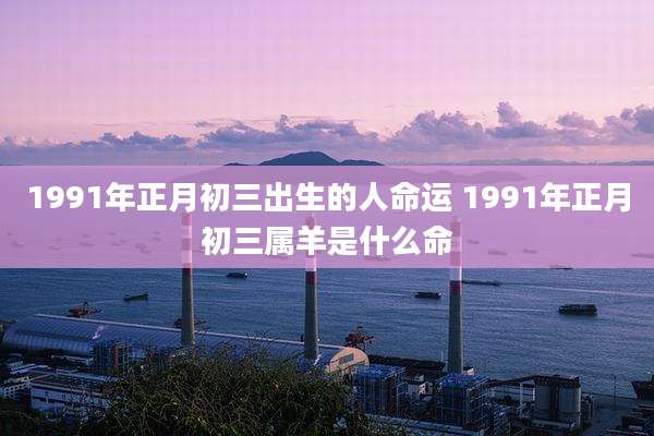 1991年正月初三出生的人命运 1991年正月初三属羊是什么命
