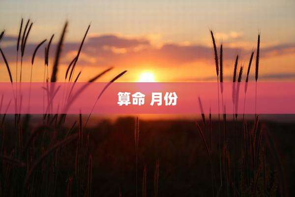算命 月份